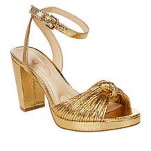 Jessica Simpson Darleena Platform Sandal Gold Metallic | Size 9 1/2 | W-Wide
